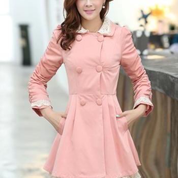 High Quality New Slim Lace Side Hubble Sleeve Lady's Sweet Coat on Luulla